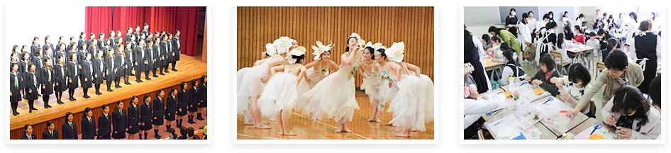 体験授業やアトラクションにもたくさんの方に参加していただき、元気な女子校の生徒をご覧いただけました。